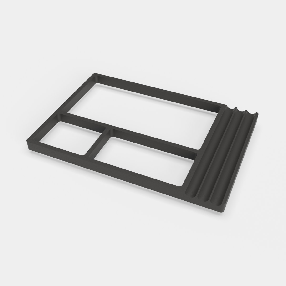 Deskmate Insert (Charcoal Black) by Silli – stylish tray for home and desk organisation