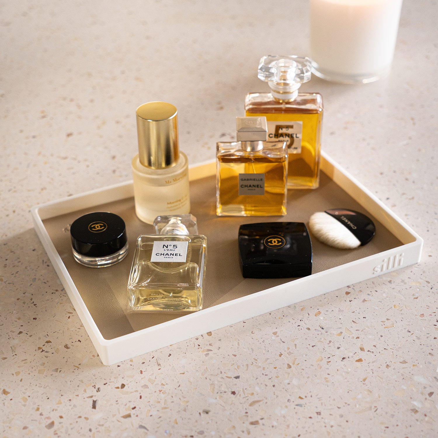 Catchall (Mocha Beige and White)