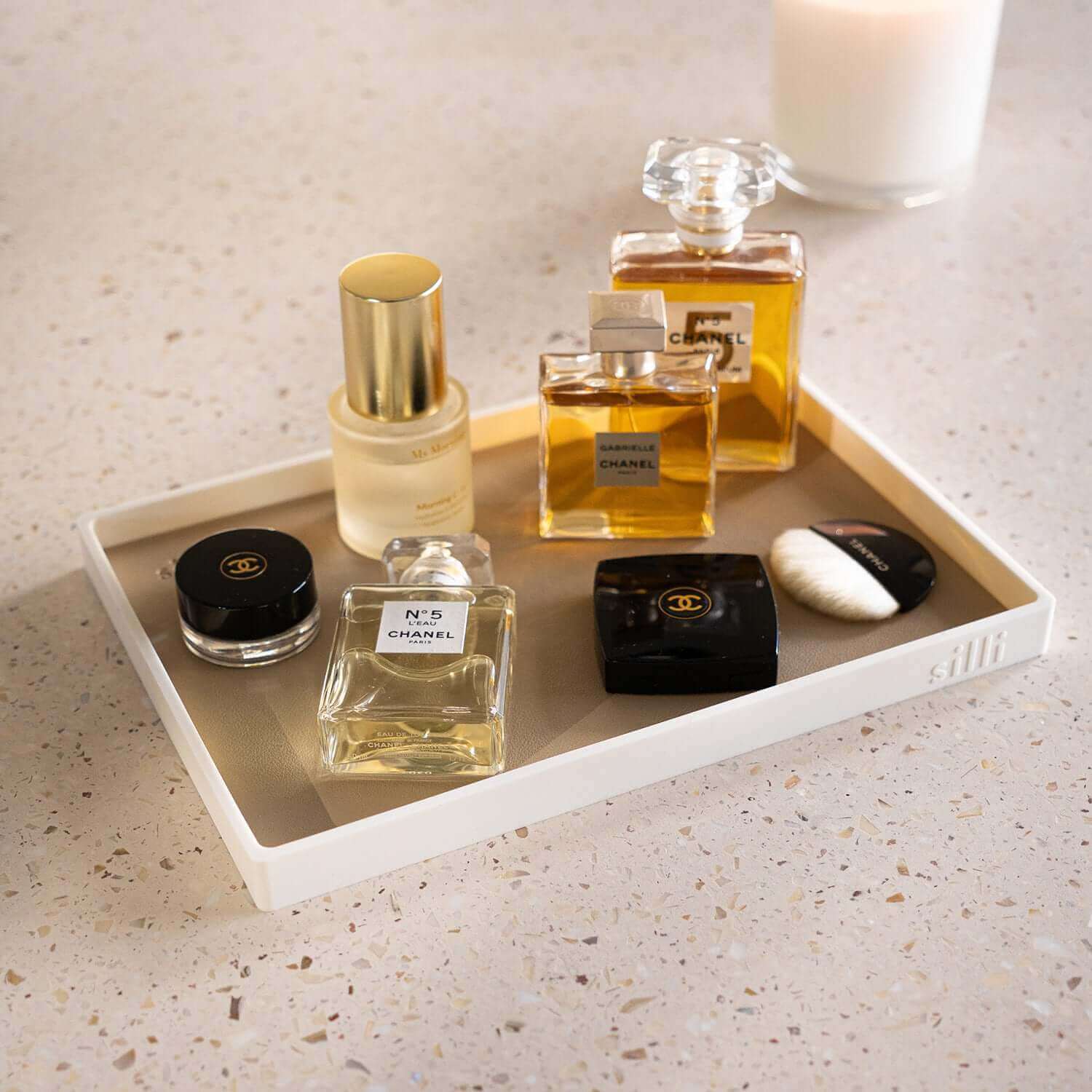 Catchall Tray (Mocha Beige and White) by Silli – catchall tray for home organisation and everyday essentials