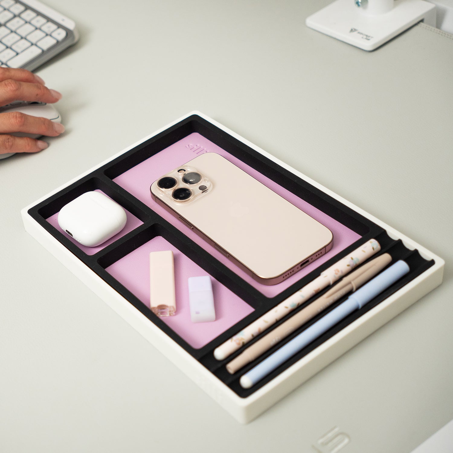 Desk Organiser Tray (Lilac Purple) by Silli – stylish tray for home and desk organisation