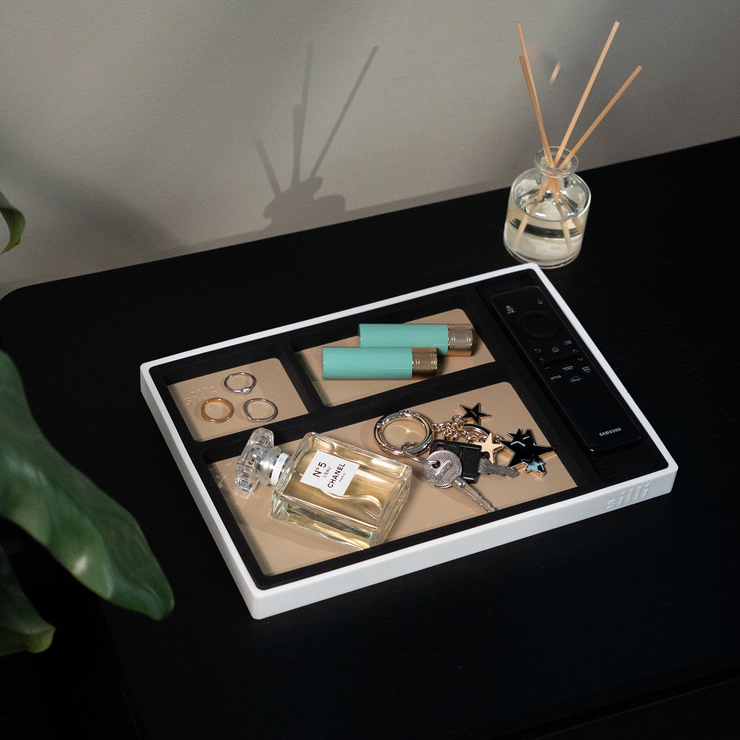 Desk Organiser (Mocha Beige & Black)