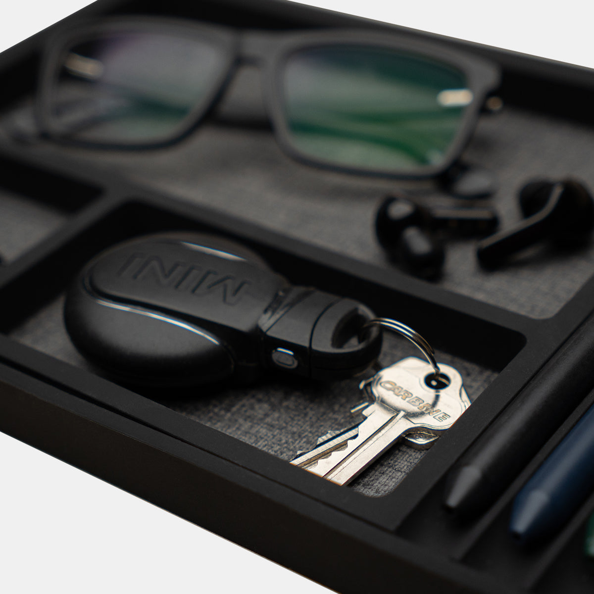 Desk Organiser Tray (Textured Grey) by Silli – stylish tray for home and desk organisation