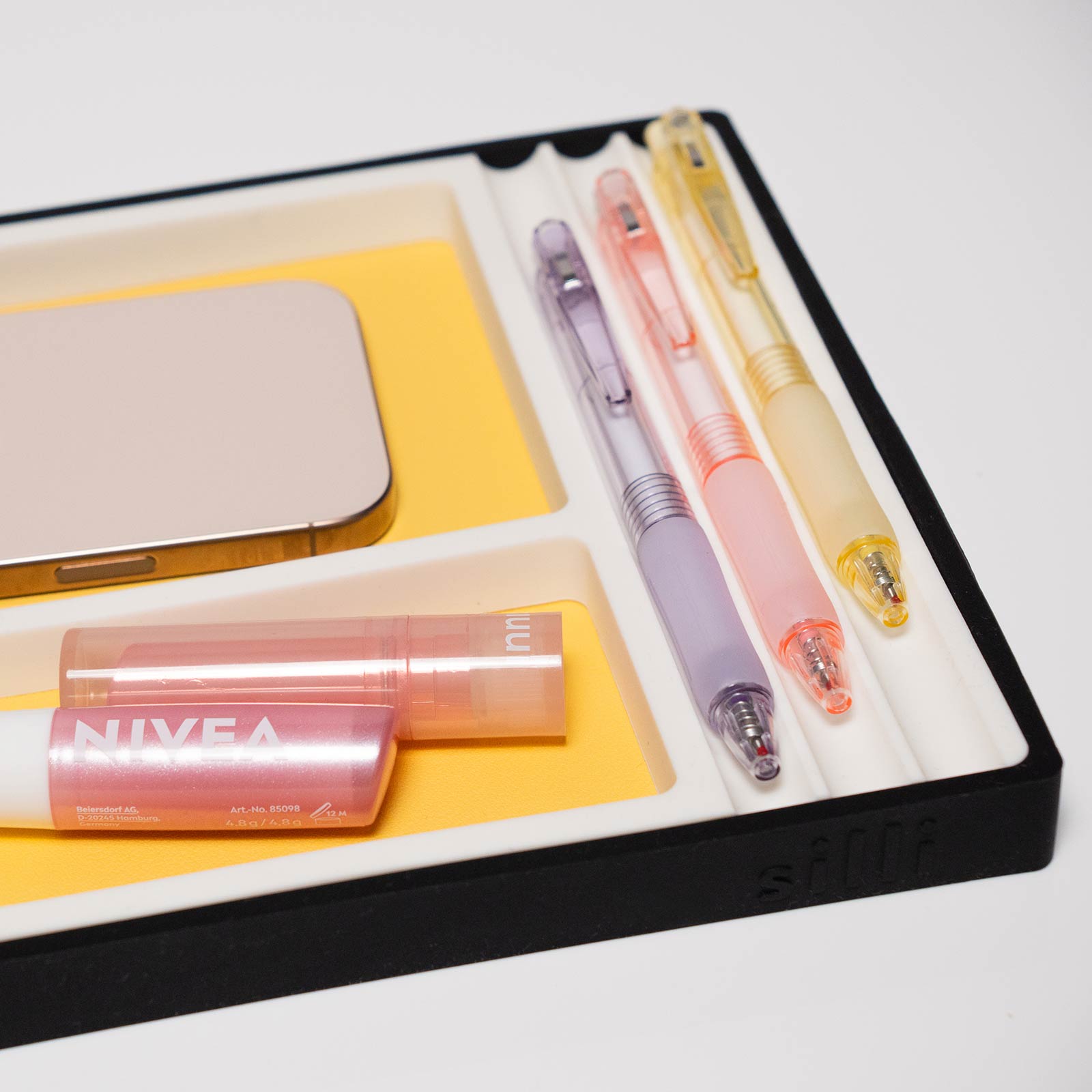 Desk Organiser Tray (Mustard Yellow) by Silli – stylish tray for home and desk organisation