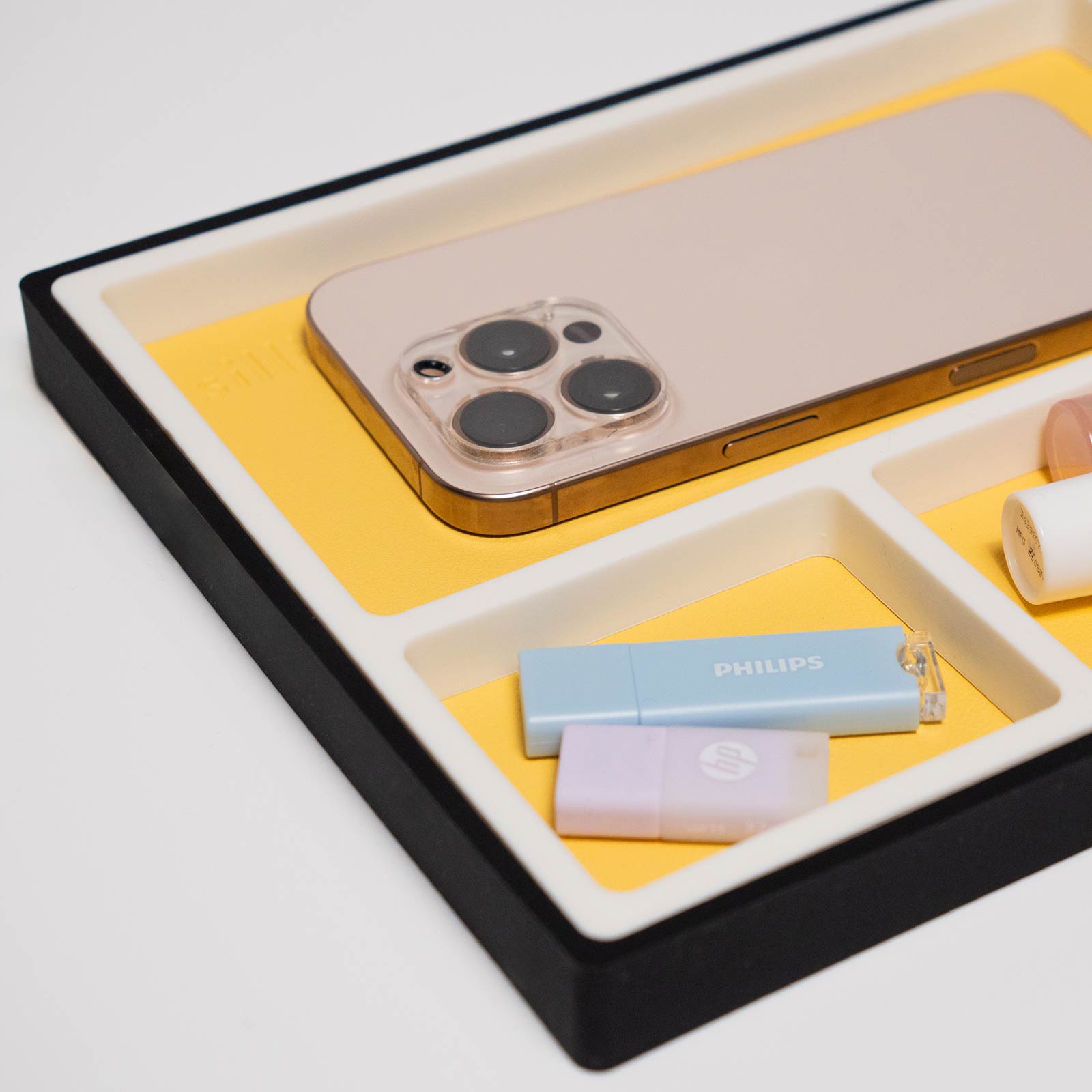 Desk Organiser Tray (Mustard Yellow) by Silli – stylish tray for home and desk organisation