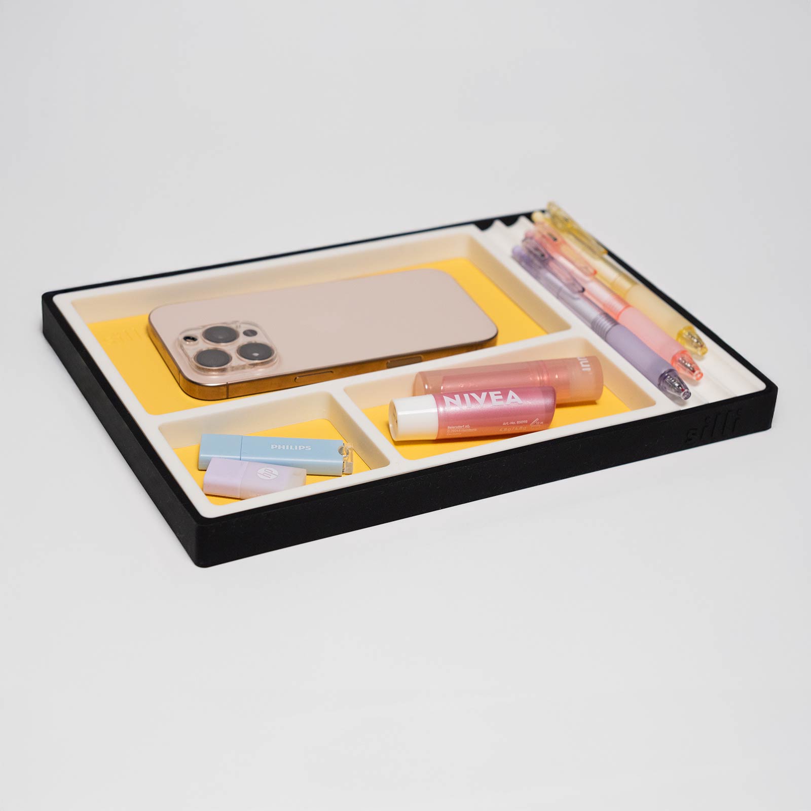 Desk Organiser Tray (Mustard Yellow) by Silli – stylish tray for home and desk organisation