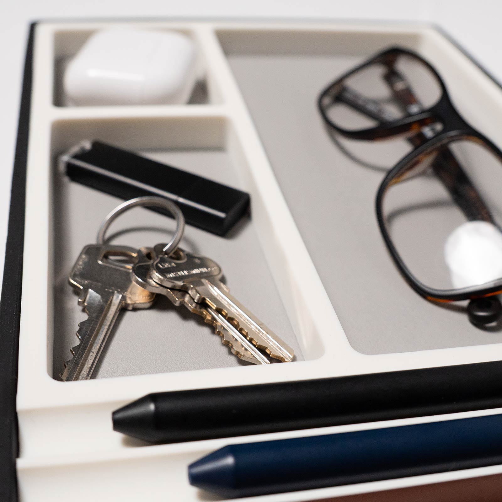 Desk Organiser Tray (Pilot Grey) by Silli – stylish tray for home and desk organisation