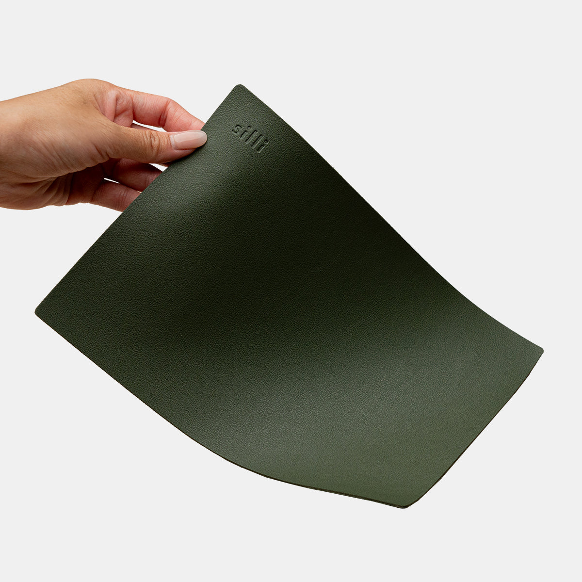 Eco-Leather Surface Mat (Forest Green) by Silli – stylish tray for home and desk organisation