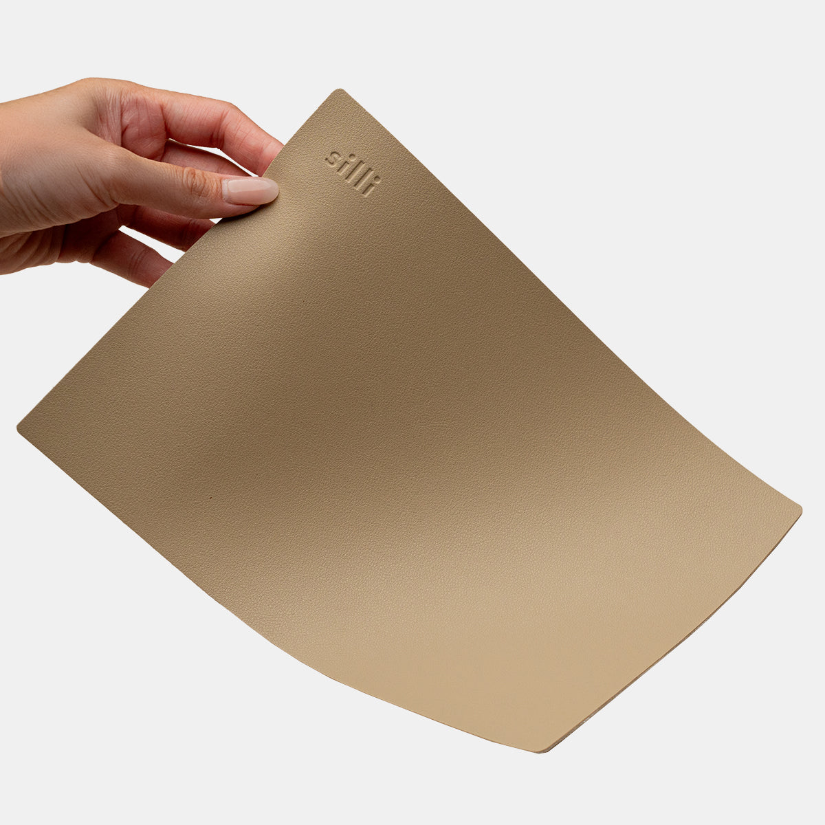 Eco-Leather Surface Mat (Mocha Beige) by Silli – stylish tray for home and desk organisation