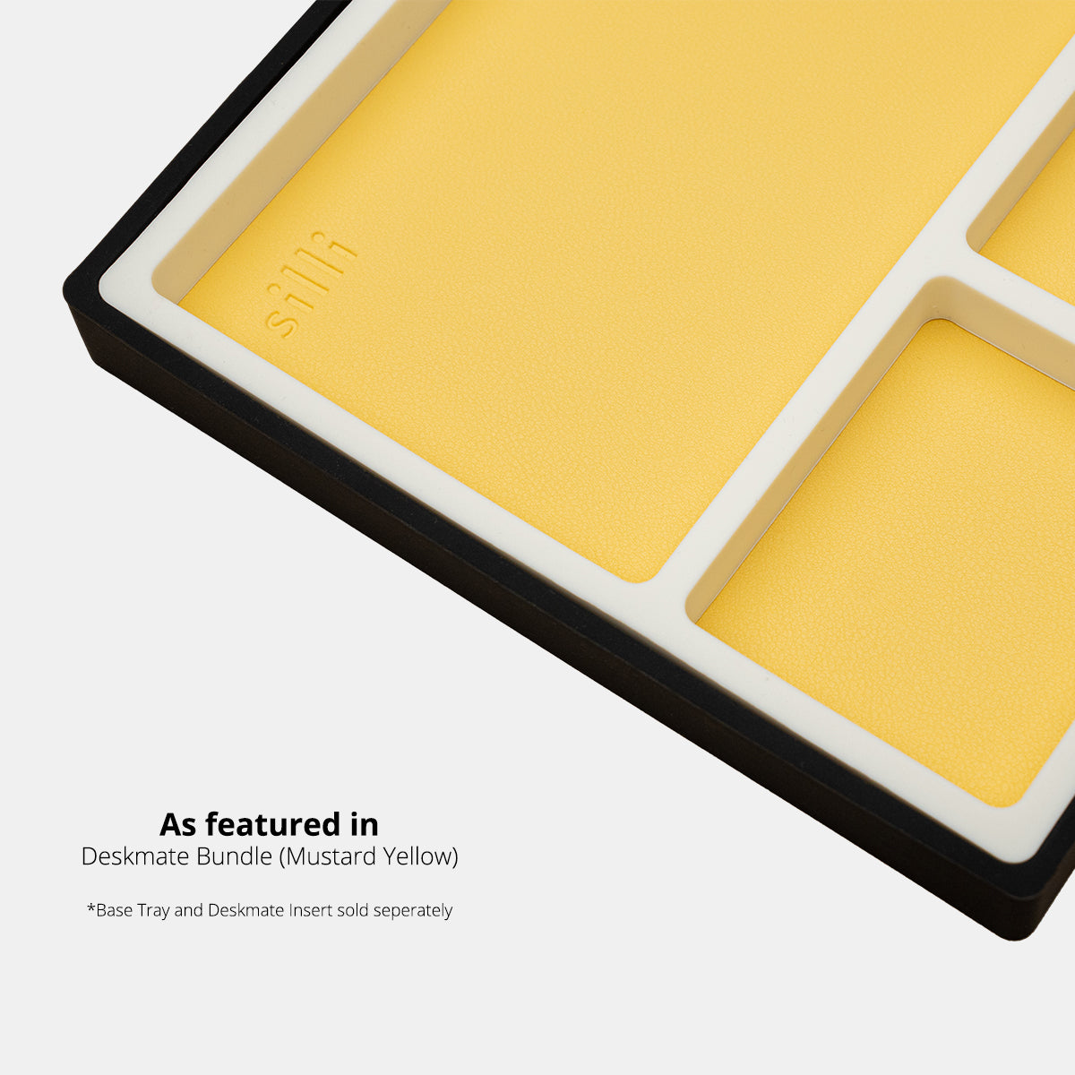 Eco-Leather Surface Mat (Mustard Yellow) by Silli – stylish tray for home and desk organisation