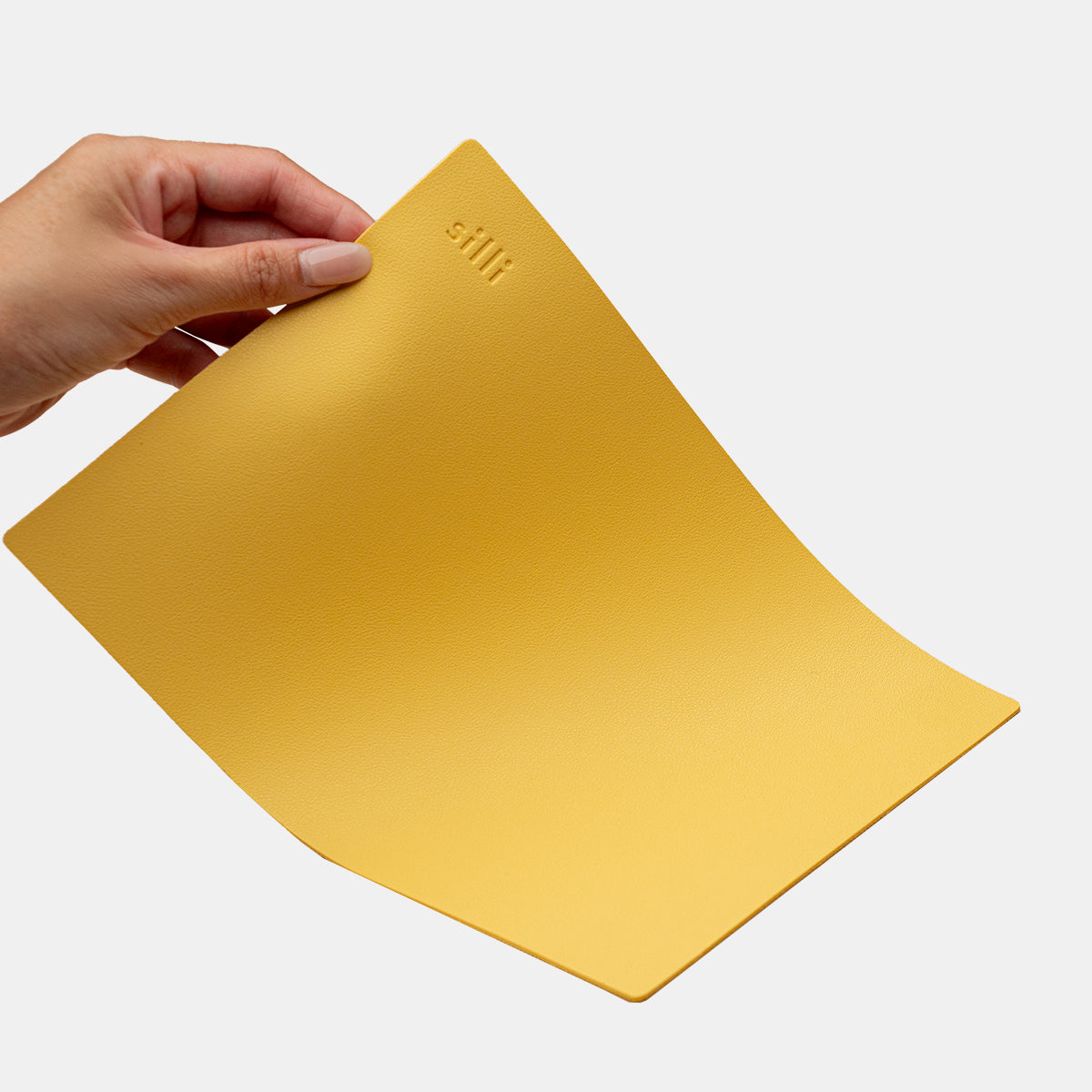 Eco-Leather Surface Mat (Mustard Yellow) by Silli – stylish tray for home and desk organisation