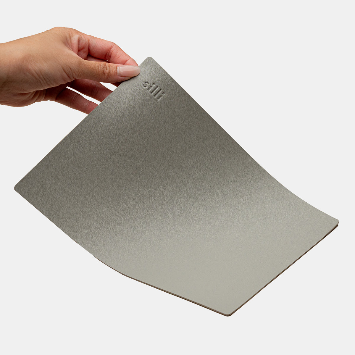 Eco-Leather Surface Mat (Pilot Grey) by Silli – stylish tray for home and desk organisation