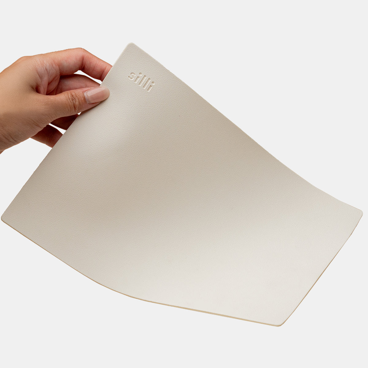 Eco-Leather Surface Mat (Pure White) by Silli – stylish tray for home and desk organisation