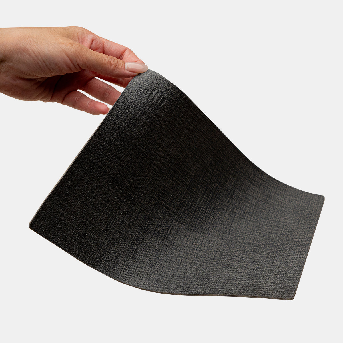 Eco-Leather Surface Mat (Textured Charcoal) by Silli – stylish tray for home and desk organisation