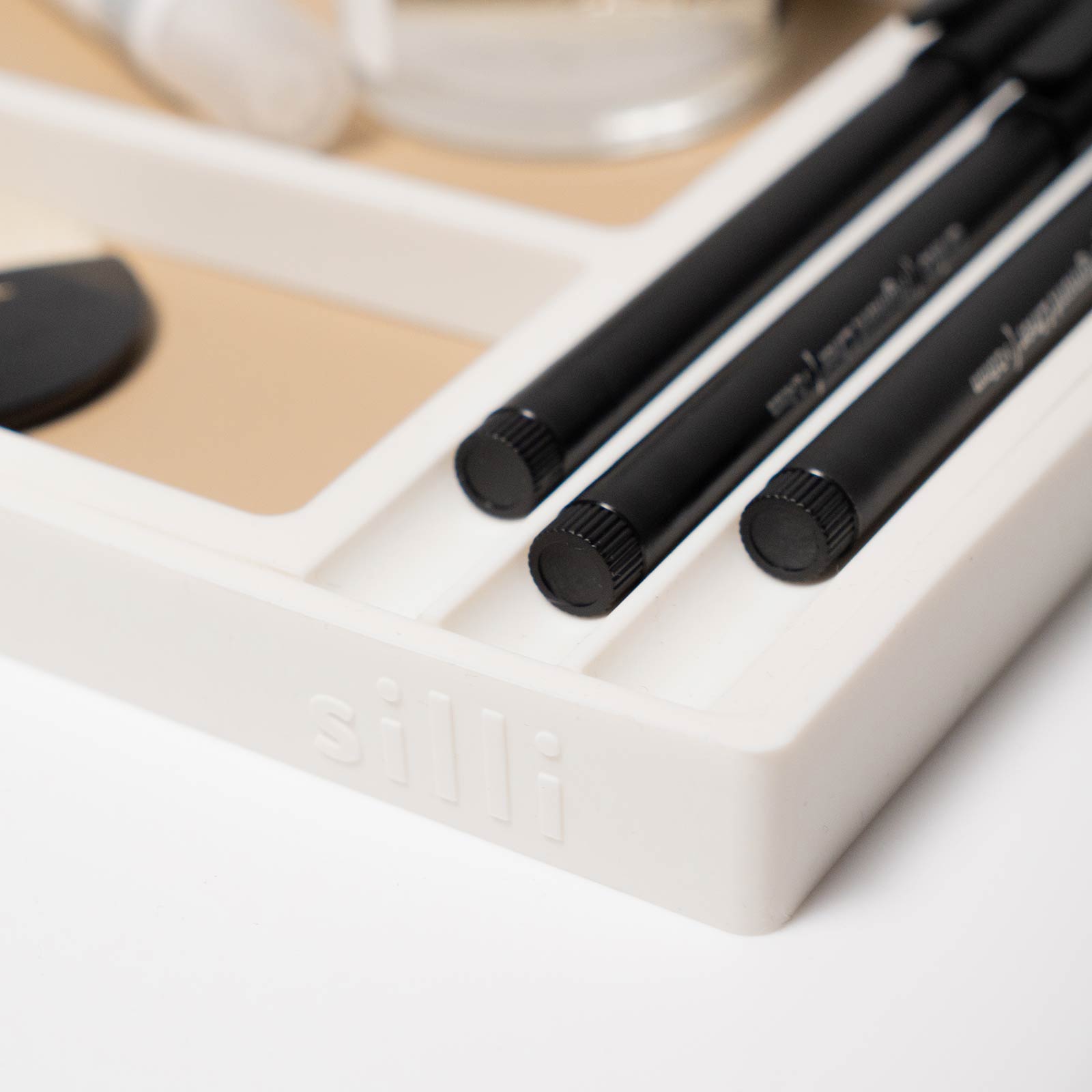 Desk Organiser Tray (Mocha Beige) by Silli – stylish tray for home and desk organisation