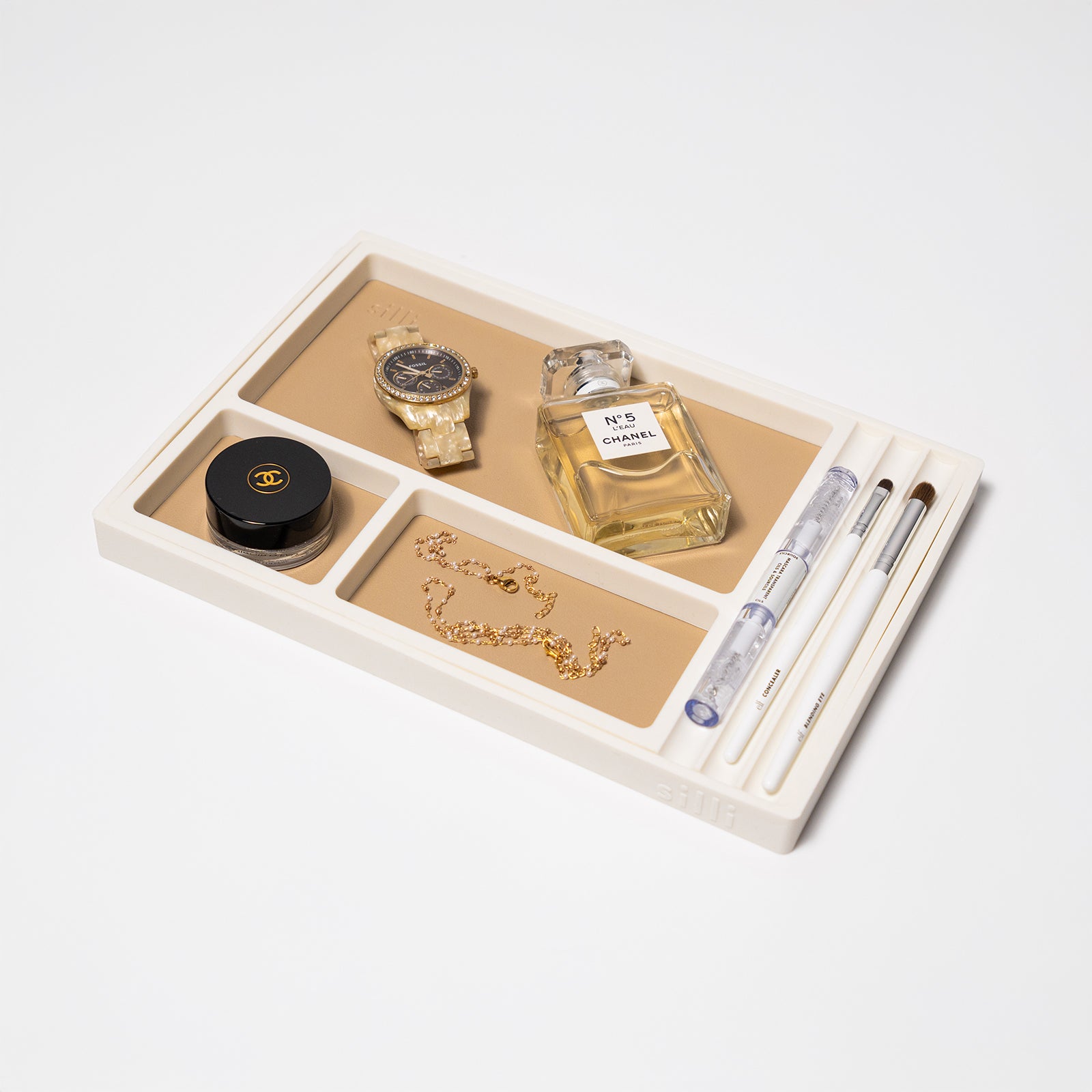 Desk Organiser Tray (Mocha Beige) by Silli – stylish tray for home and desk organisation