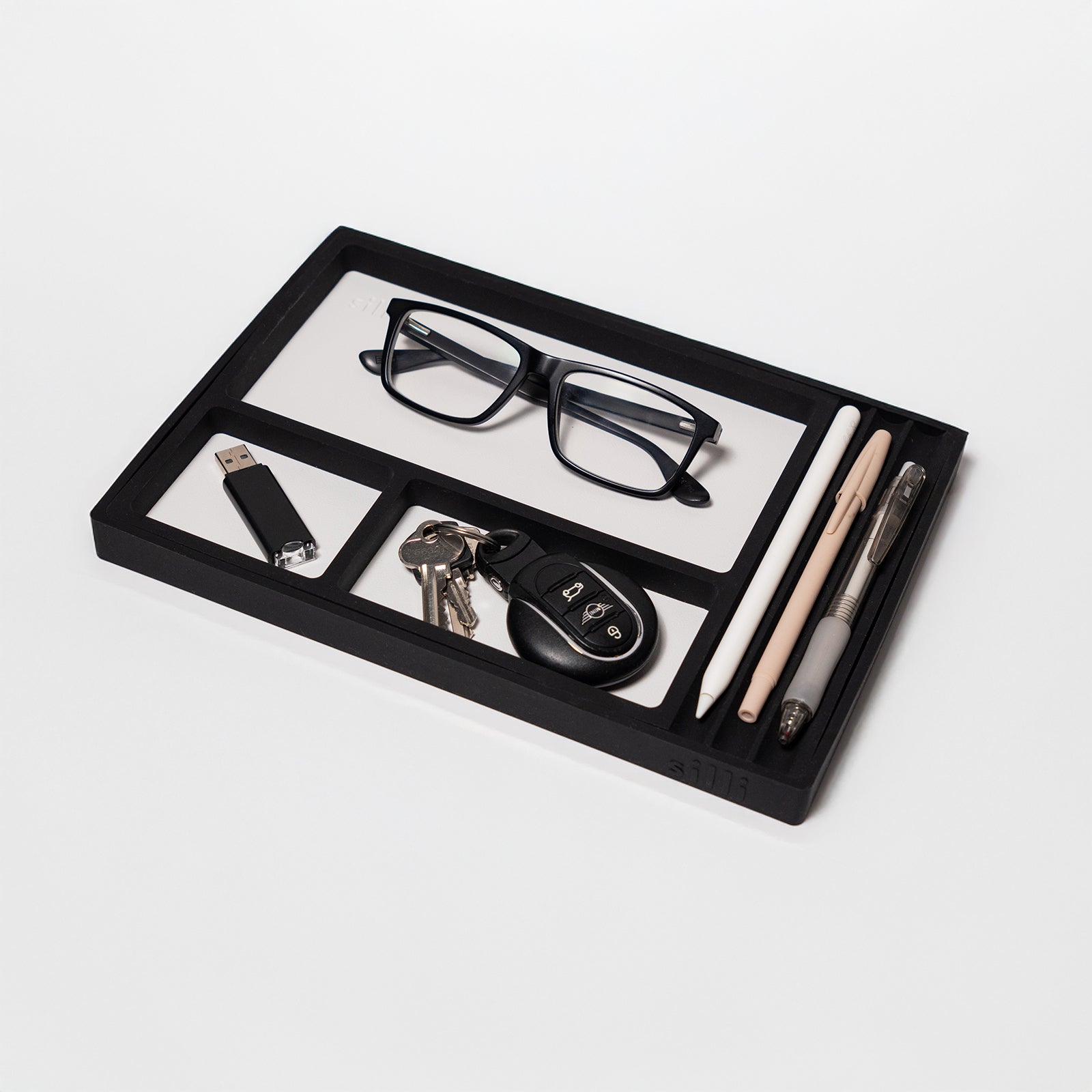 Desk Organiser Tray (Pure White) by Silli – stylish tray for home and desk organisation